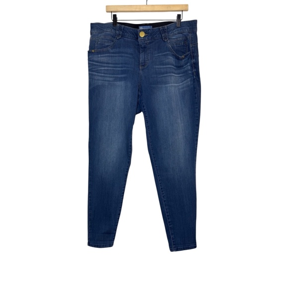 Democracy Denim - Democracy Ab Solution Skinny Jeans – Plus Size 18W, Mid Rise, Blue Stretch Denim